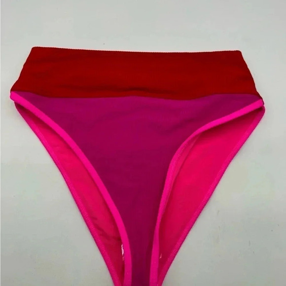 Beach Riot Emmy Bottom Fuchsia Red Neon Pink B1175 - Picture 2 of 5